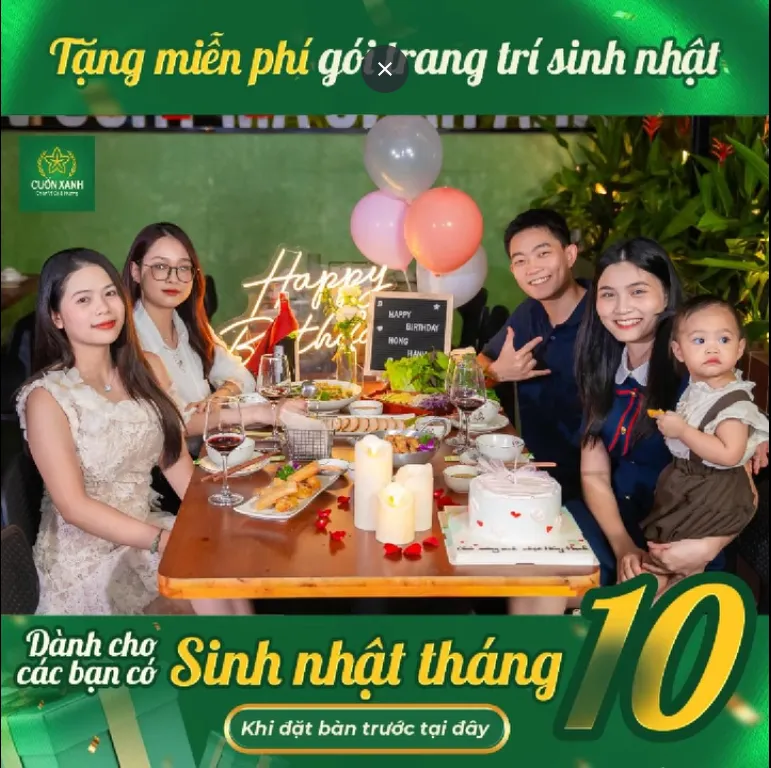 Tháng 10 dịu mát – Cuốn Xanh trao tặng gói Decor sinh nhật trị giá 500.000đ