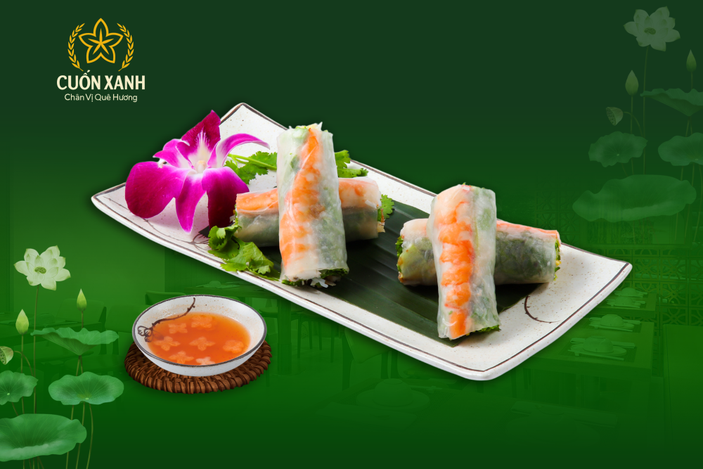 Cuốn tôm thịt bỗng rượu (Signature)