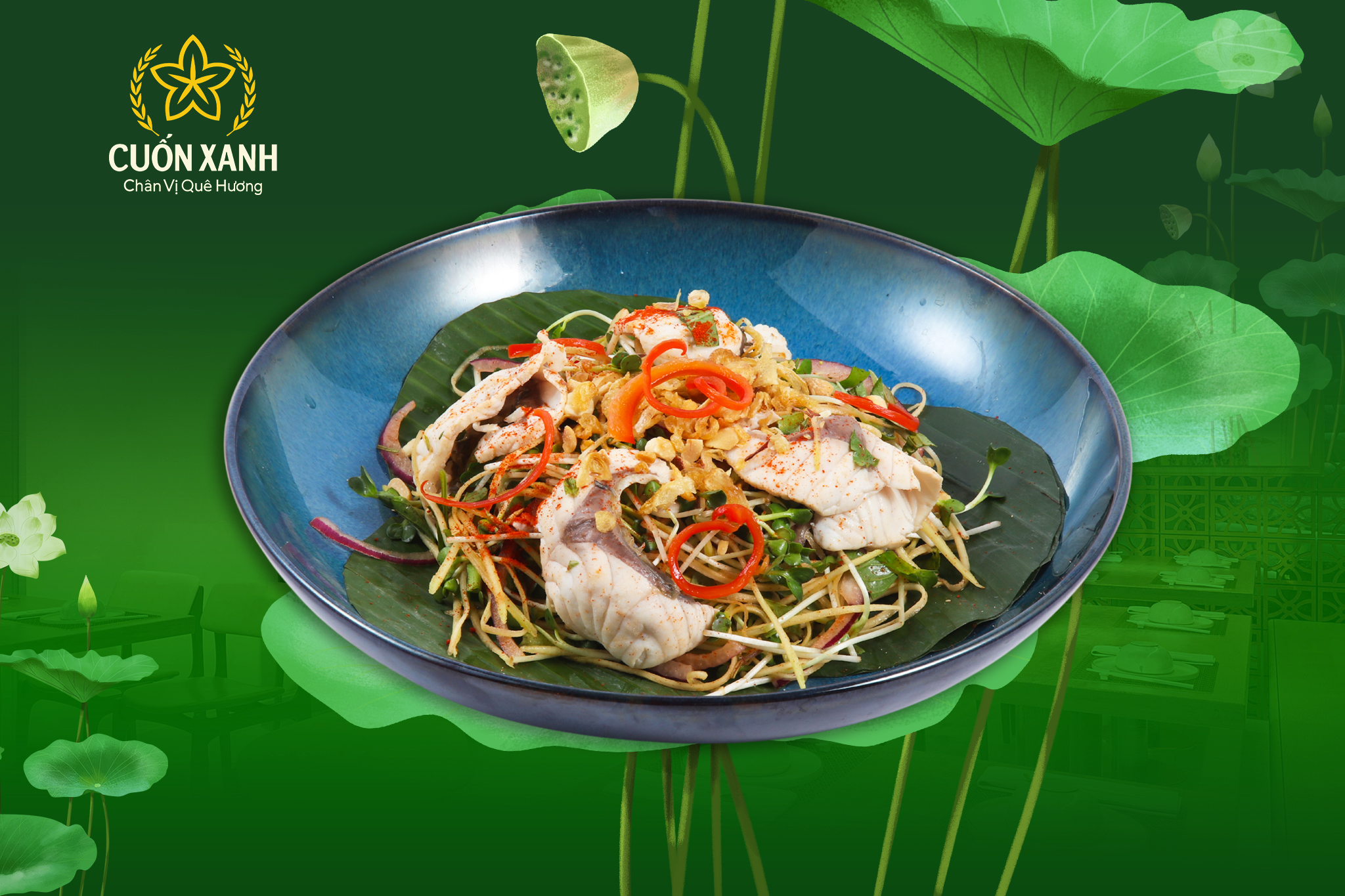Gỏi cá giòn trộn cay