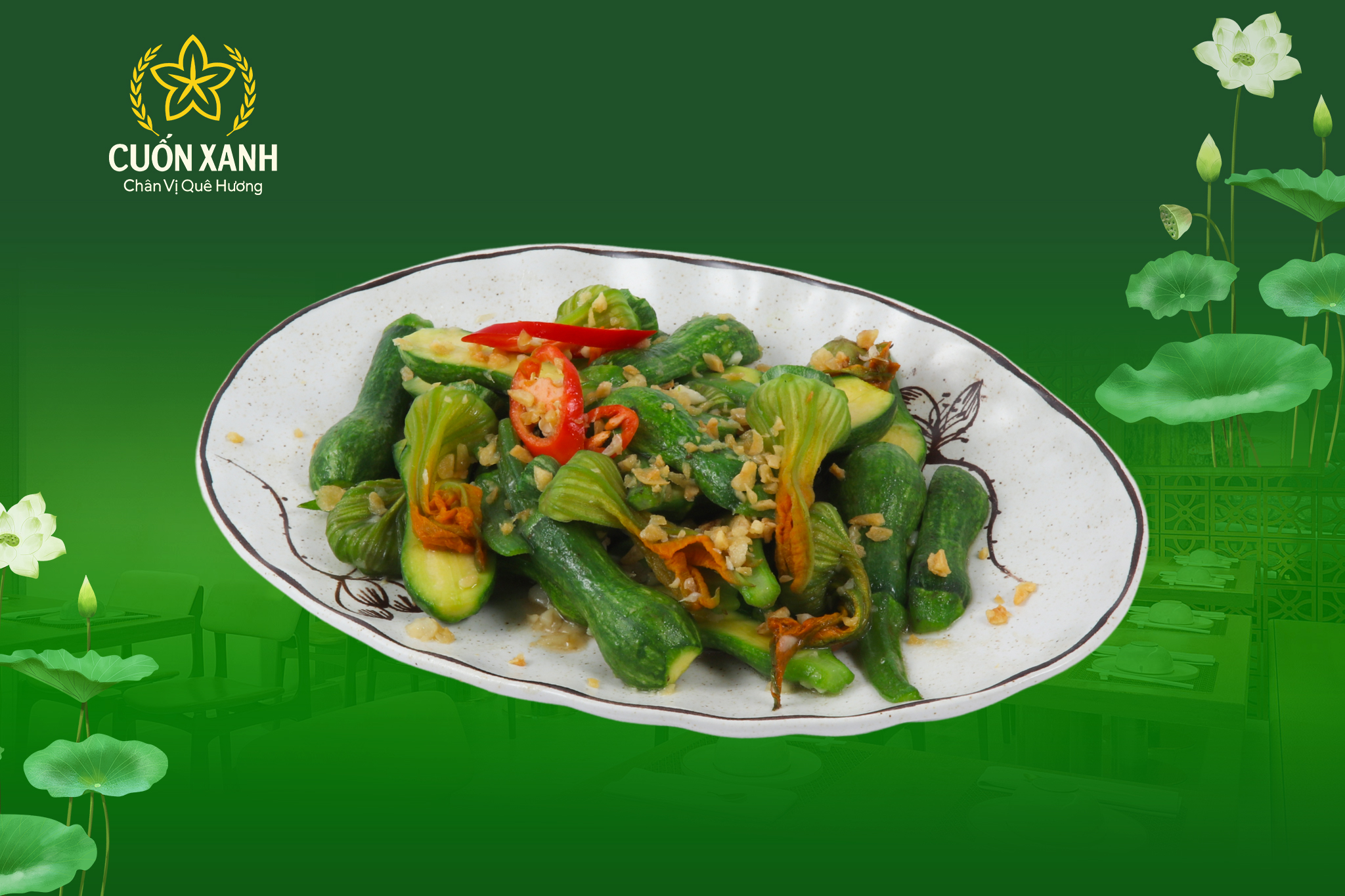 Nụ bí non xào tỏi