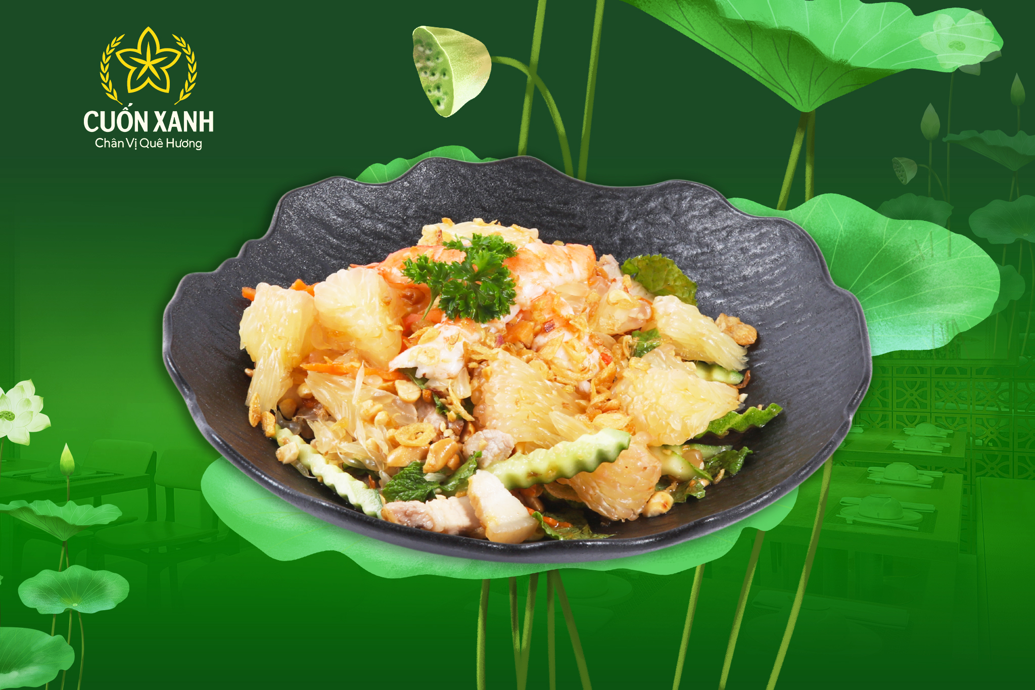 Salad bưởi tôm thịt