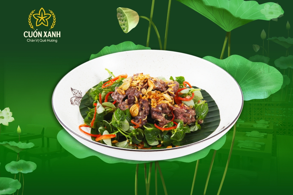 Salad rau càng cua bắp bò